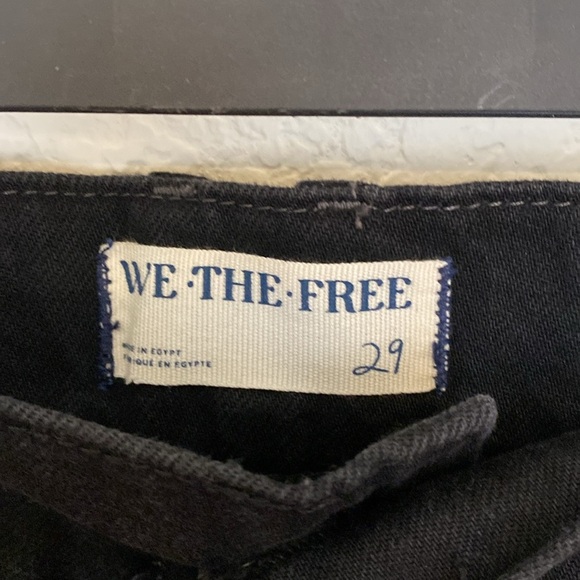 FREE PEOPLE WE THE FREE BENJI RELAXED WIDE LEG JEANS. NWT. THEA BLACK - Picture 7 of 10